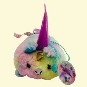 Pikmi Pops Pikmi Flips 2017 Cotton Candy 4" Noodle The Unicorn Reversible Plush